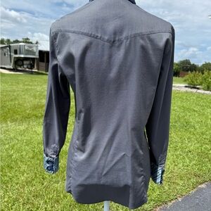 Women's Gray Long Sleeve Top